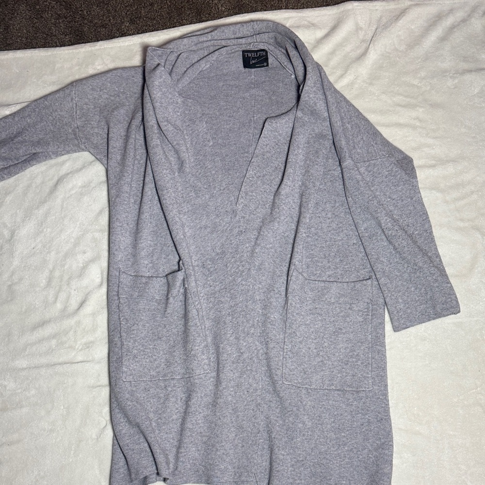 Twelfth Street by Cynthia Vincent Light Gray Cardigan